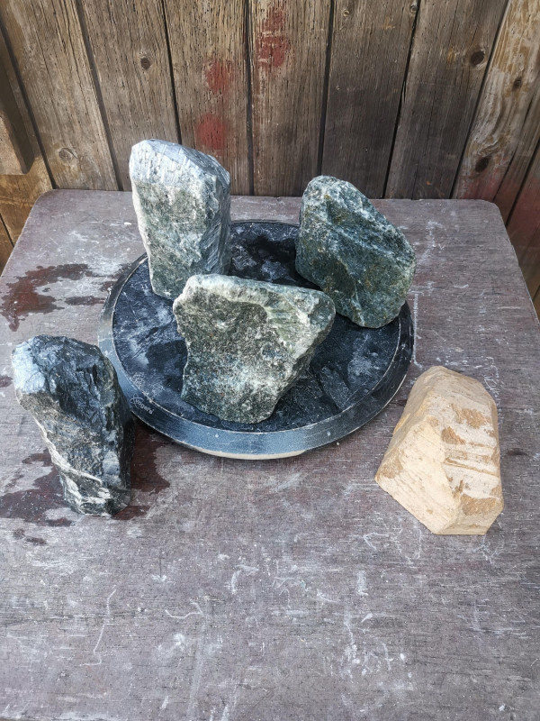 Speckstein, Einzelst�cke Sortiment; 5 St�ck; ges. 11,060 kg