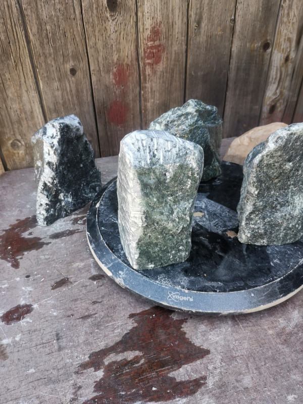 Speckstein, Einzelst�cke Sortiment; 5 St�ck; ges. 11,060 kg