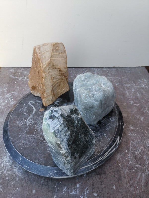Speckstein; Einzelst�cke Sortiment; 3 St�ck; Ges. 7,680 kg