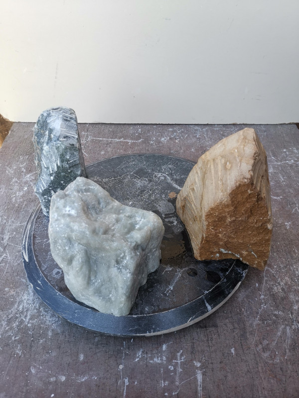 Speckstein; Einzelst�cke Sortiment; 3 St�ck; Ges. 7,680 kg
