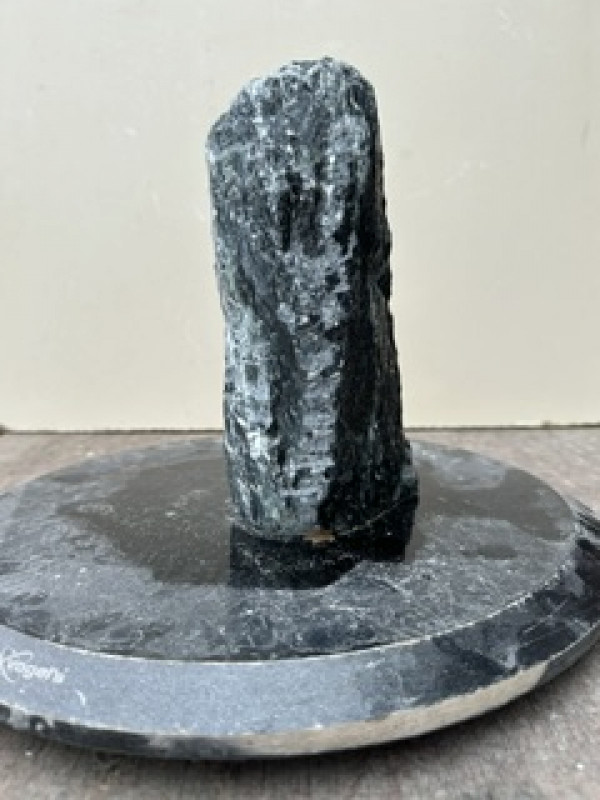 Speckstein; Einzelst�ck; aus Indien; t�rkis-schwarz; 3,170 kg