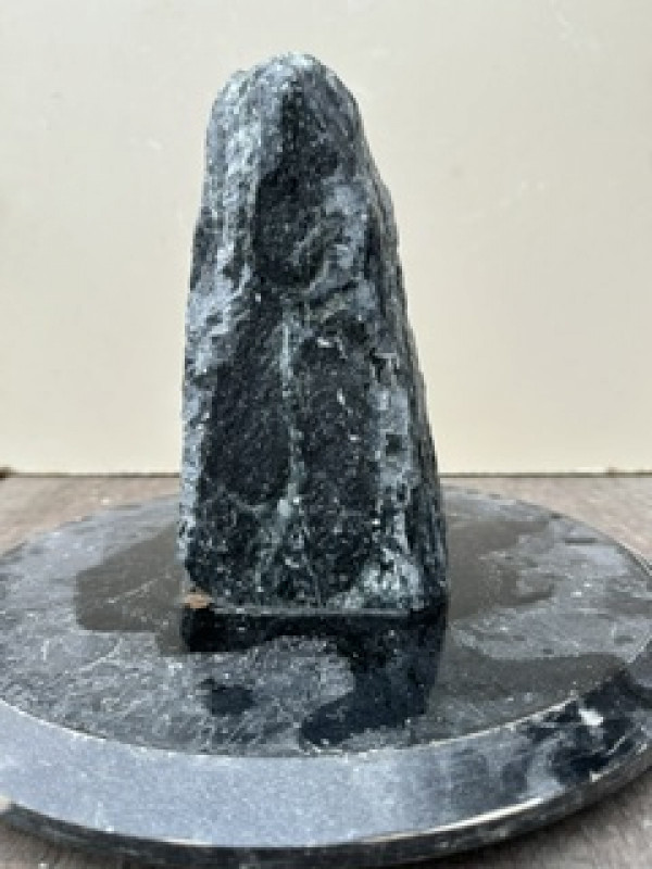 Speckstein; Einzelst�ck; aus Indien; t�rkis-schwarz; 3,170 kg