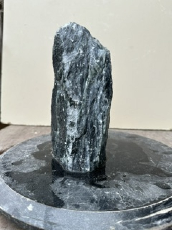 Speckstein; Einzelst�ck; aus Indien; t�rkis-schwarz; 3,170 kg
