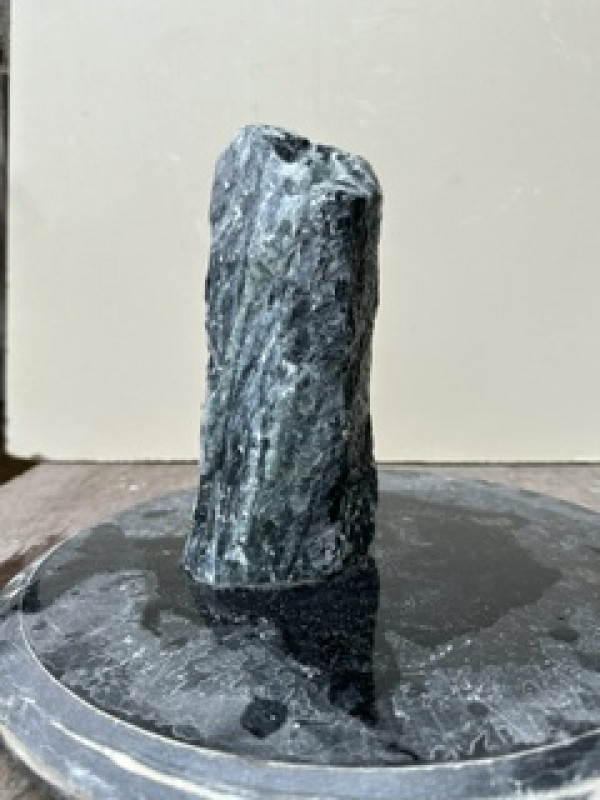 Speckstein; Einzelst�ck; aus Indien; t�rkis-schwarz; 3,170 kg
