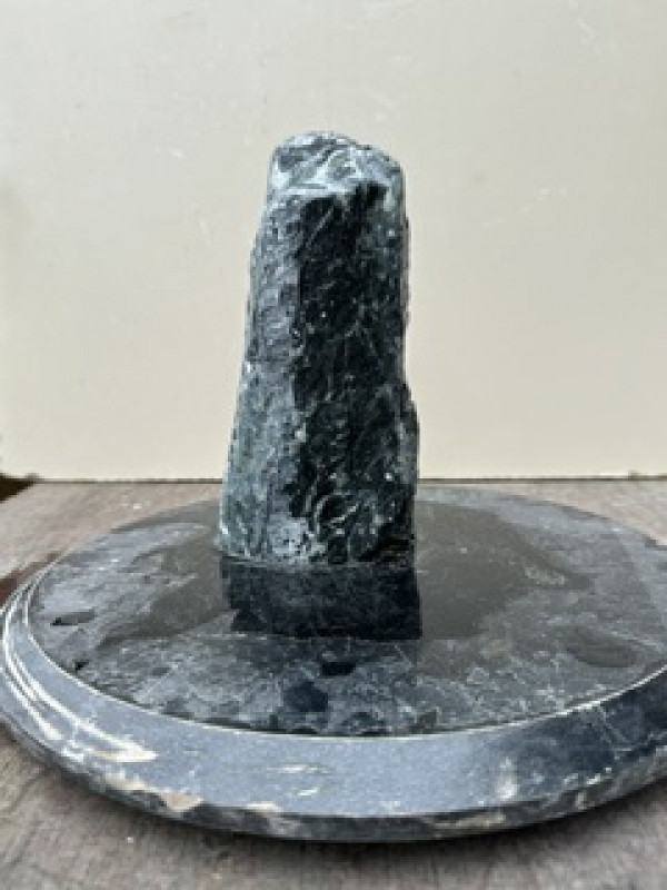 Speckstein; Einzelst�ck; aus Indien; t�rkis-schwarz; 3,170 kg