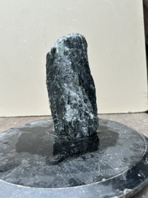 Speckstein; Einzelst�ck; aus Indien; t�rkis-schwarz; 3,170 kg