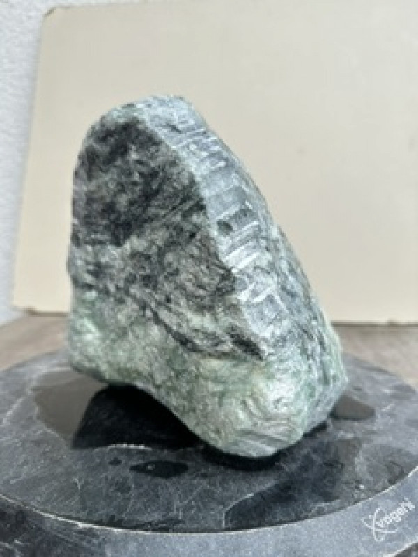 Speckstein; Einzelst�ck; aus Indien; t�rkis-schwarz; 8,090 kg