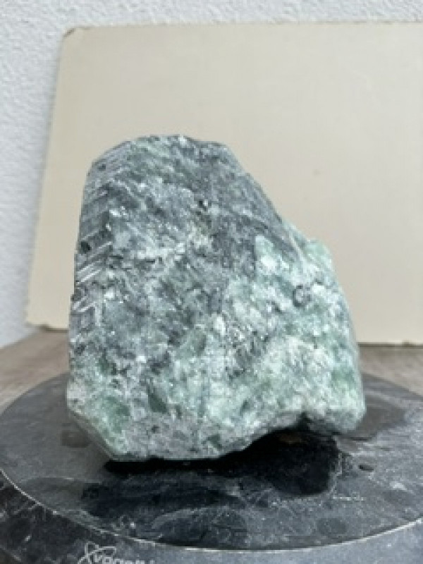 Speckstein; Einzelst�ck; aus Indien; t�rkis-schwarz; 8,090 kg