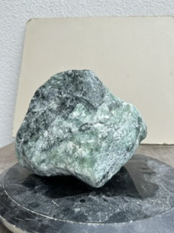 Speckstein; Einzelst�ck; aus Indien; t�rkis-schwarz; 8,090 kg