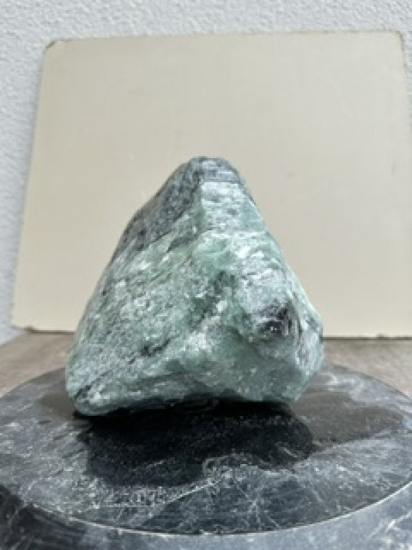 Speckstein; Einzelst�ck; aus Indien; t�rkis-schwarz; 8,090 kg