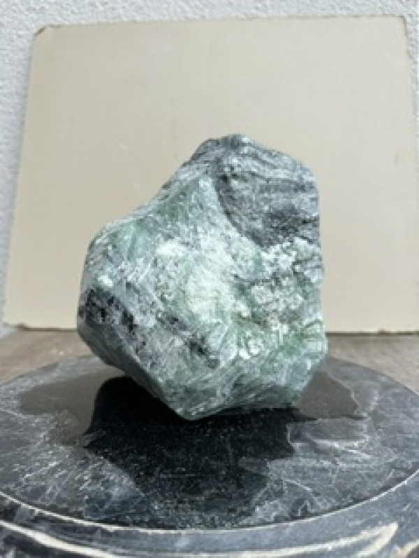Speckstein; Einzelst�ck; aus Indien; t�rkis-schwarz; 8,090 kg