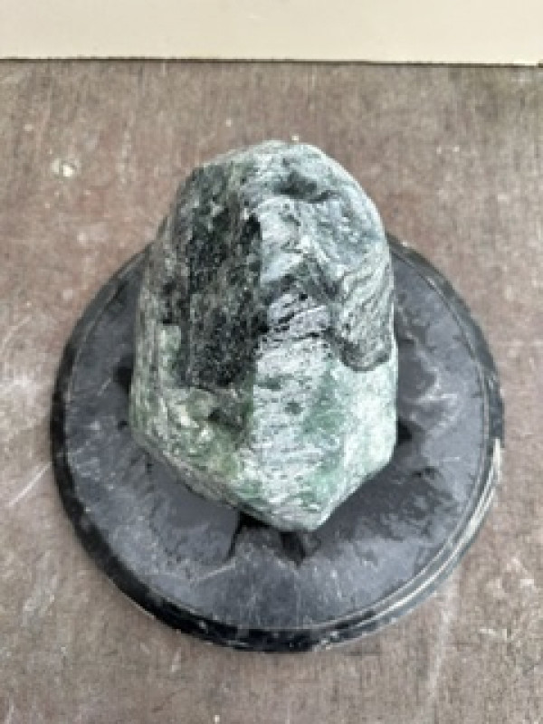 Speckstein; Einzelst�ck; aus Indien; t�rkis-schwarz; 8,090 kg