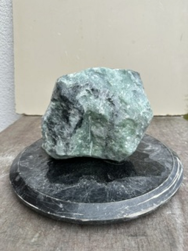 Speckstein; Einzelst�ck; aus Indien; t�rkis-schwarz; 8,090 kg