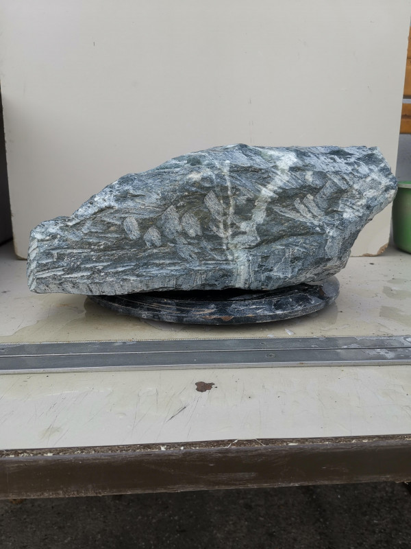 Speckstein; Einzelst�ck; Indien; dunkelgr�n; 28,240 kg