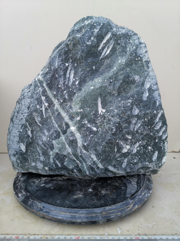 Speckstein; Einzelst�ck; Indien; dunkelgr�n; 28,240 kg