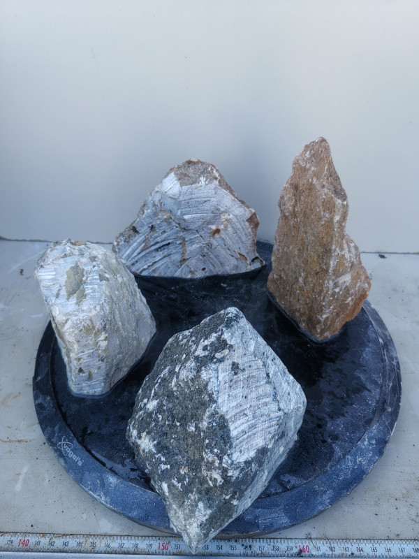 Speckstein; Einzelst�cke Sortiment; 4 Steine; ges. 5,460 kg