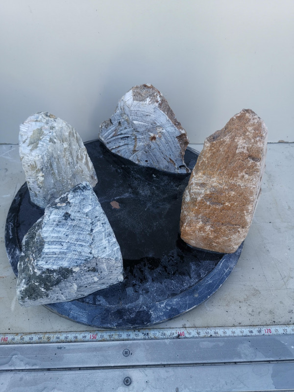 Speckstein; Einzelst�cke Sortiment; 4 Steine; ges. 5,460 kg