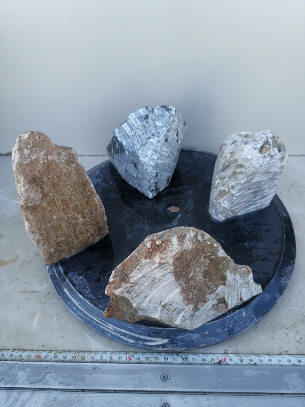 Speckstein; Einzelst�cke Sortiment; 4 Steine; ges. 5,460 kg
