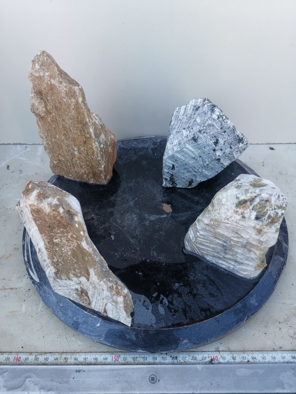 Speckstein; Einzelst�cke Sortiment; 4 Steine; ges. 5,460 kg