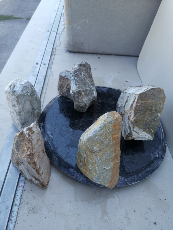 Speckstein; Einzelst�cke Sortiment; 5 Steine; ges. 8,390 kg