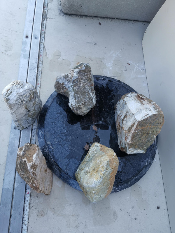 Speckstein; Einzelst�cke Sortiment; 5 Steine; ges. 8,390 kg