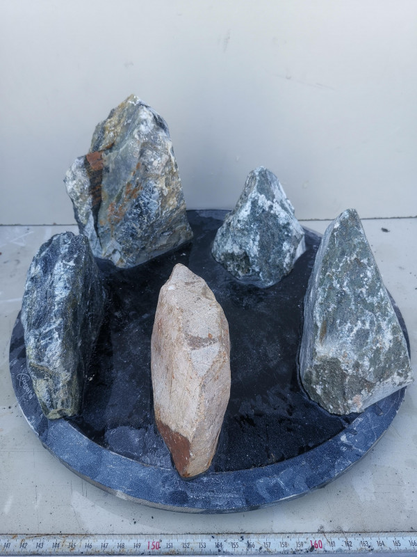 Speckstein; Sortiment; von 5 Specksteinen; Ges. 4,960 kg