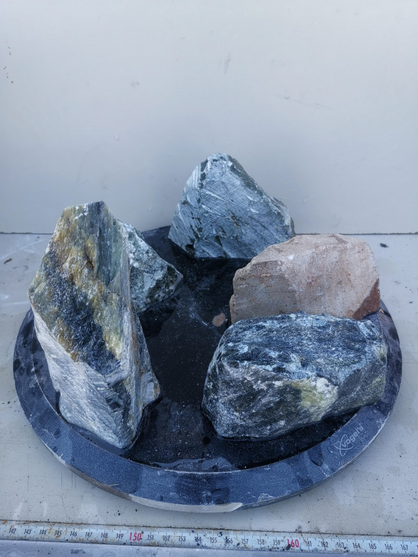 Speckstein; Sortiment; von 5 Specksteinen; Ges. 4,960 kg