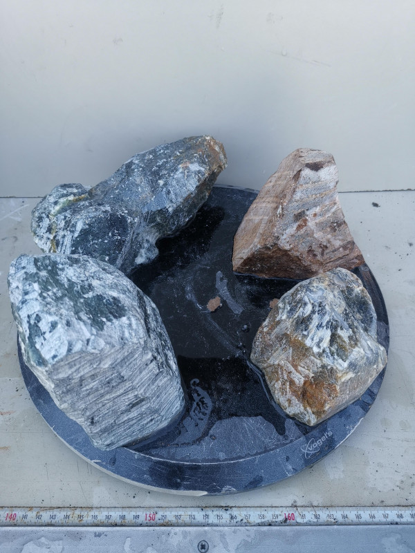 Speckstein; Einzelst�cke Sortiment; 4 Specksteine; Ges. 6,660 kg