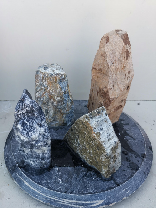 Speckstein; Einzelst�cke Sortiment; 4 Specksteine; Ges. 6,380 kg