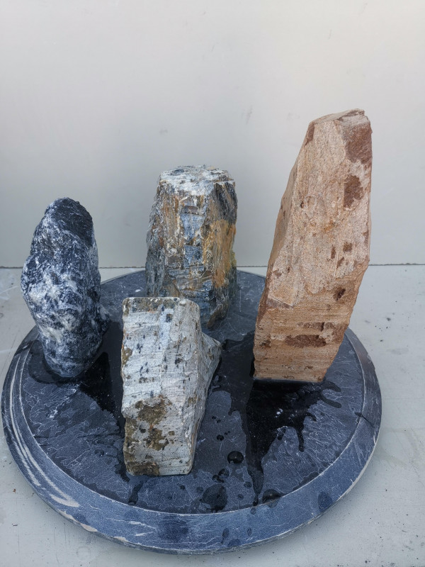 Speckstein; Einzelst�cke Sortiment; 4 Specksteine; Ges. 6,380 kg