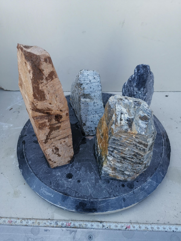 Speckstein; Einzelst�cke Sortiment; 4 Specksteine; Ges. 6,380 kg