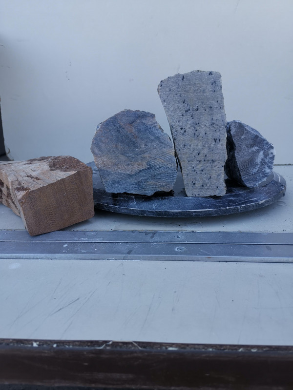 Speckstein; Einzelst�cke Sortiment; 4 Specksteine; Ges. 6,380 kg