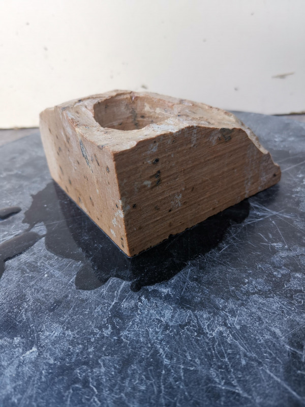 Teelichthalter mit Senkung; Selbstherstellung; Einzelst�ck