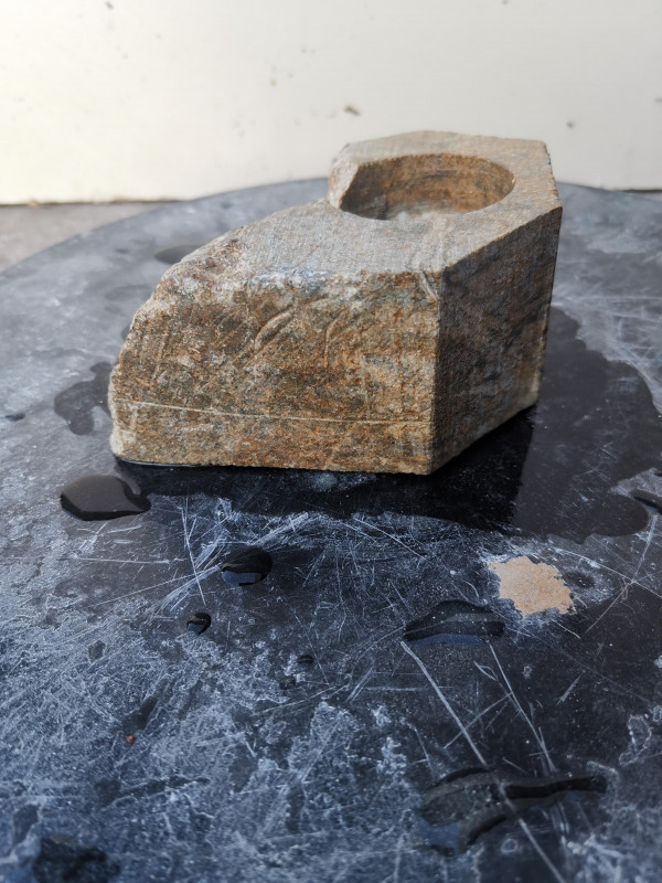 Teelichthalter mit Senkung; Selbstherstellung; Einzelst�ck