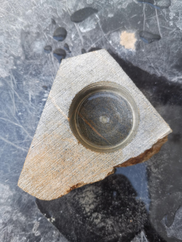 Teelichthalter mit Senkung; Selbstherstellung; Einzelst�ck