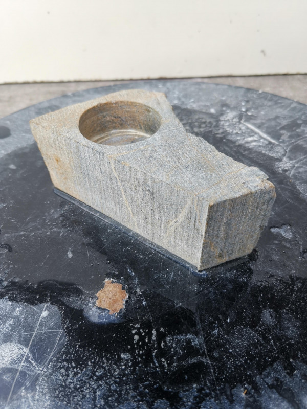Teelichthalter mit Senkung; Selbstherstellung; Einzelst�ck