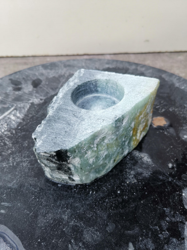 Teelichthalter mit Senkung; Selbstherstellung; Einzelst�ck
