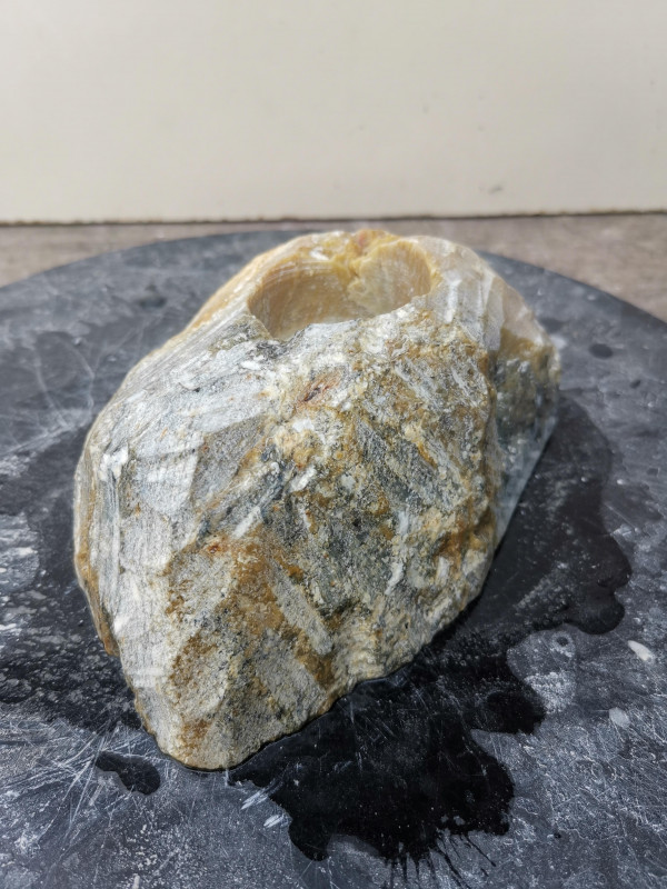 Teelichthalter mit Senkung; Selbstherstellung; Einzelst�ck