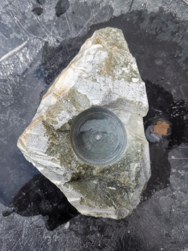 Teelichthalter mit Senkung; Selbstherstellung; Einzelst�ck