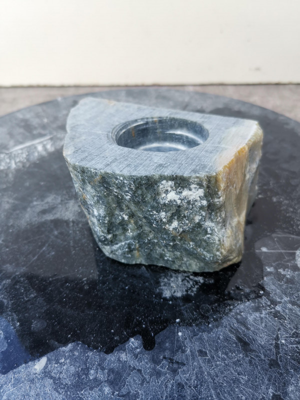 Teelichthalter mit Senkung; Selbstherstellung; Einzelst�ck