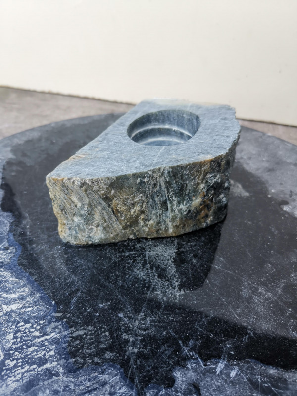 Teelichthalter mit Senkung; Selbstherstellung; Einzelst�ck
