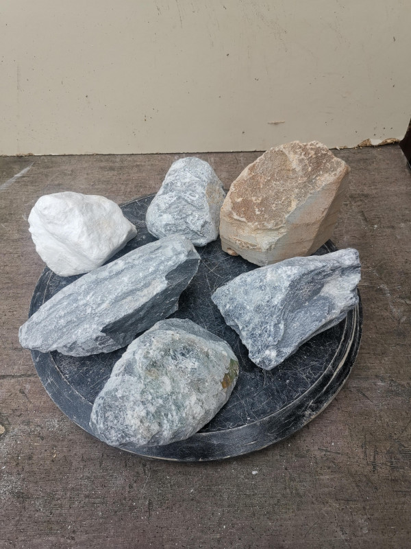 Speckstein; Sortiment; 6 Farben; Gesamt 6,160 kg
