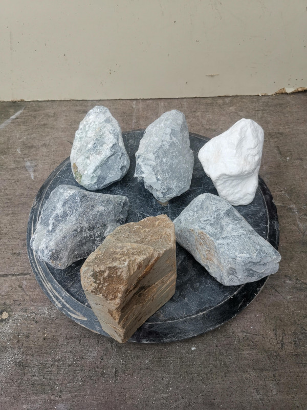 Speckstein; Sortiment; 6 Farben; Gesamt 6,160 kg