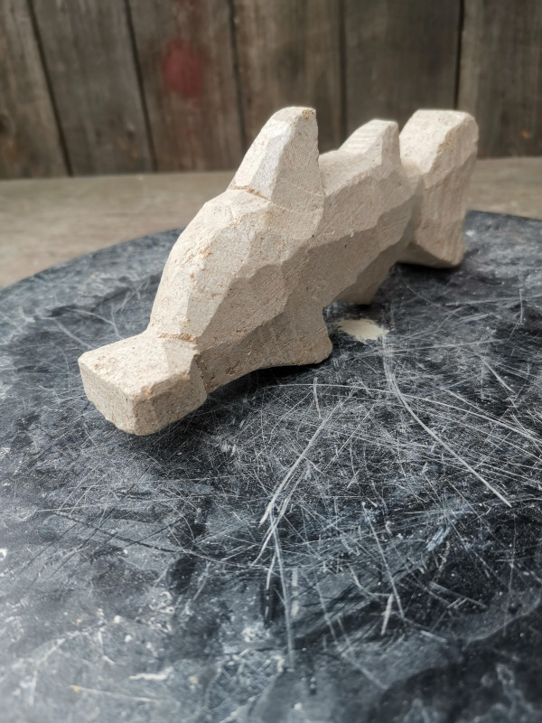 Speckstein; Rohling; aus Brasilien; Hai