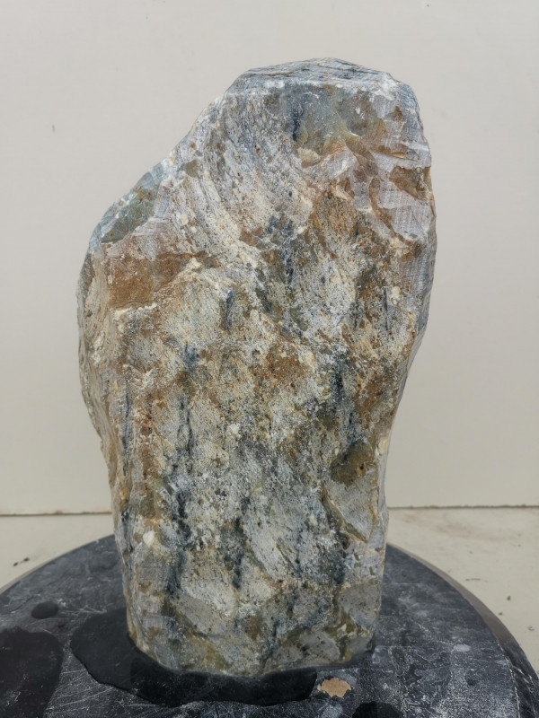 Speckstein; Einzelst�ck; Indien; braungelb schwarz; 7,670 kg