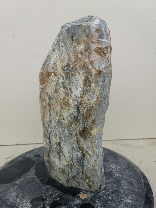 Speckstein; Einzelst�ck; Indien; braungelb schwarz; 7,670 kg