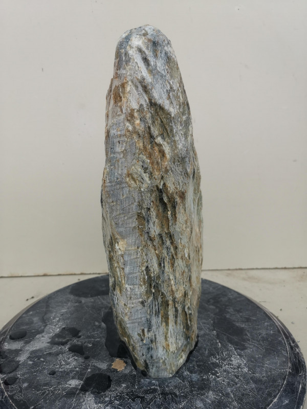 Speckstein; Einzelst�ck; Indien; braungelb schwarz; 7,670 kg