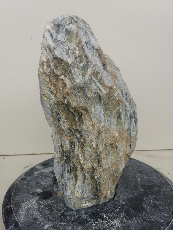 Speckstein; Einzelst�ck; Indien; braungelb schwarz; 7,670 kg