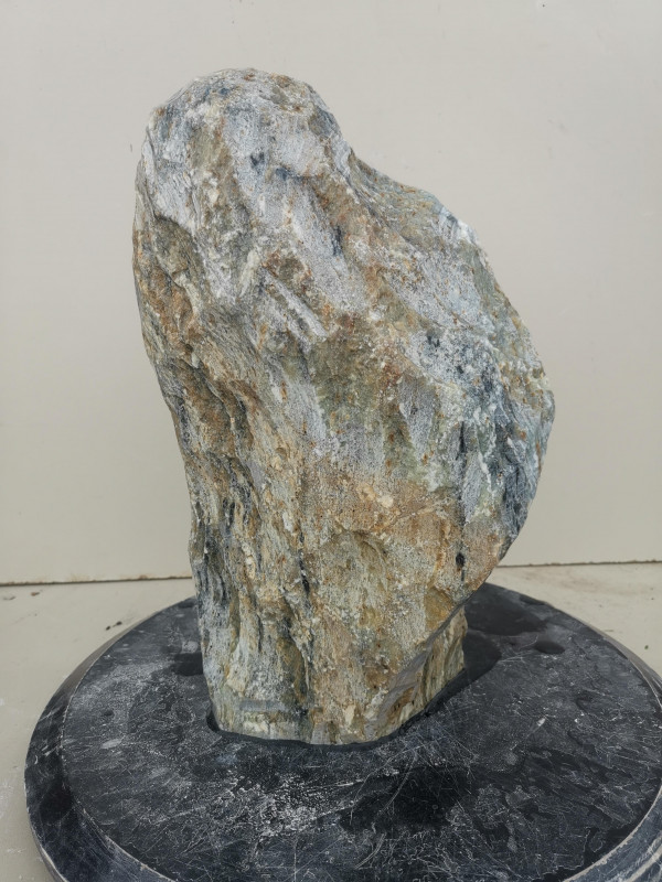 Speckstein; Einzelst�ck; Indien; braungelb schwarz; 7,670 kg