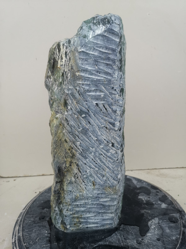 Speckstein; Einzelst�ck; Indien; dunkelgr�n tlw. helle Stellen; 9,660 kg